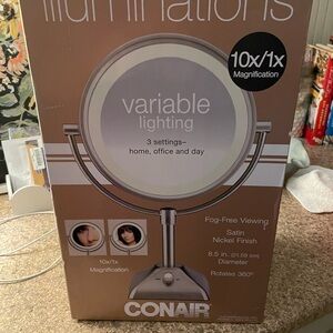 Conair Satin Nickel Vanity Mirror with Variable Lighting